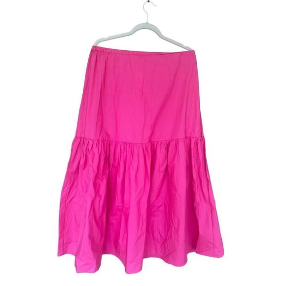 H&M Women’s Pink High Waist Cerise Long Flare Skirt Size S NWT - Picture 4 of 4